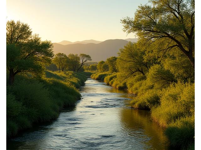 Diverse Texas landscape with a river and lush greenery, hinting at ecological restoration efforts.