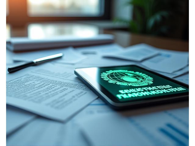 Legal documents and a tablet displaying regulatory text, with a globe icon, representing global and local environmental policy.