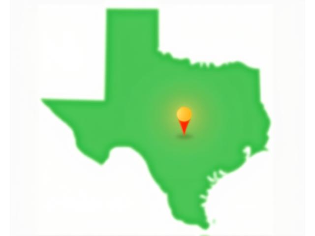 Stylized map of Texas highlighting Balch Springs and the Dallas-Fort Worth metro area, with smaller icons representing service reach across the state