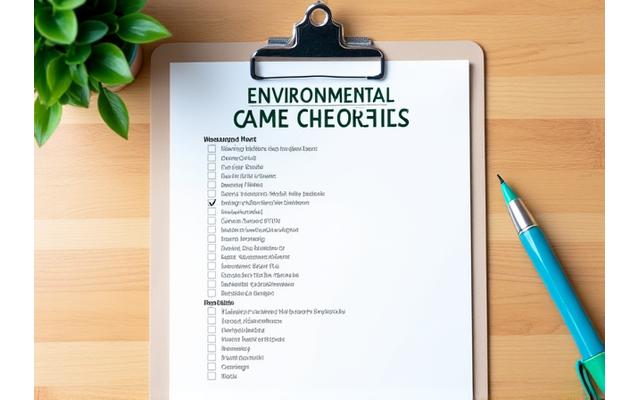 Clipboard with a checklist and a pen, emphasizing compliance and organization